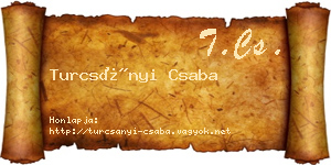 Turcsányi Csaba névjegykártya