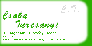 csaba turcsanyi business card